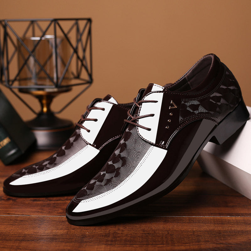 Spring new arrival: glossy leather dress shoes for men - business formal, plus sizes available