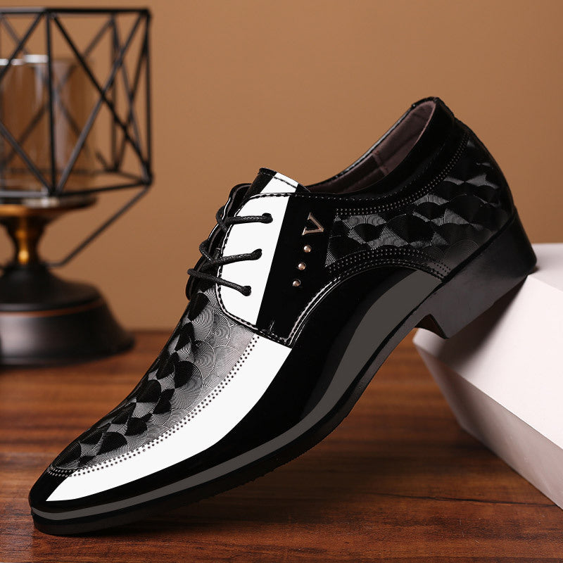 Spring new arrival: glossy leather dress shoes for men - business formal, plus sizes available