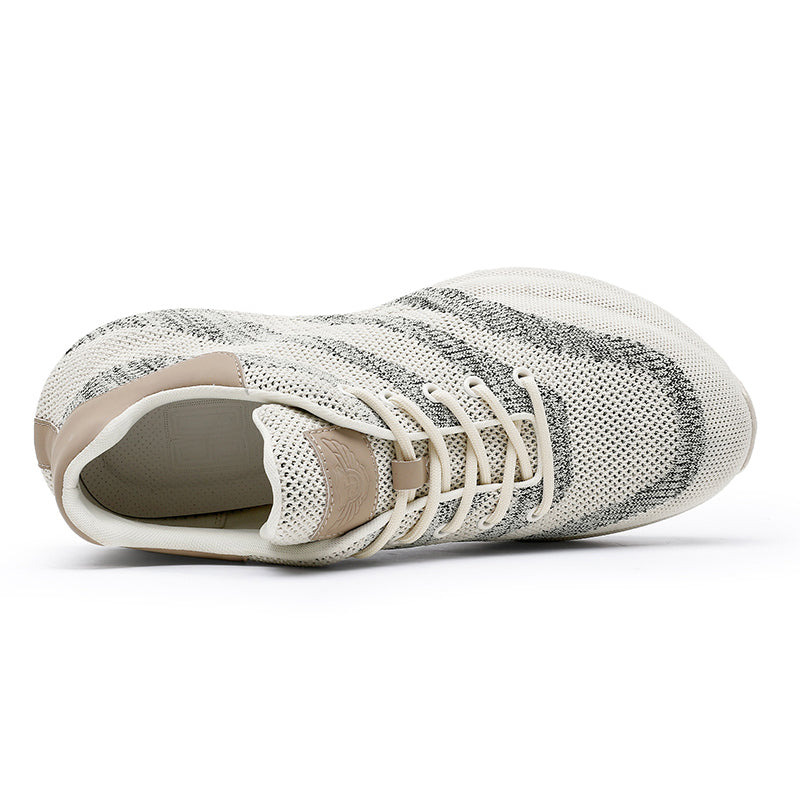 TNV Casual Leather Shoes Genuine Leather Thick Bottom Sneakers Laces Up Breathable DS3205