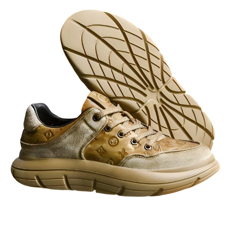 TNV Casual Leather Shoes Genuine Leather Thick Bottom Sneakers Laces Up autumn winter Breathable DS02856