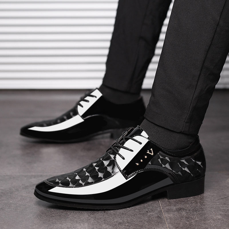 Spring new arrival: glossy leather dress shoes for men - business formal, plus sizes available
