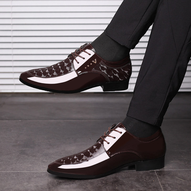 Spring new arrival: glossy leather dress shoes for men - business formal, plus sizes available