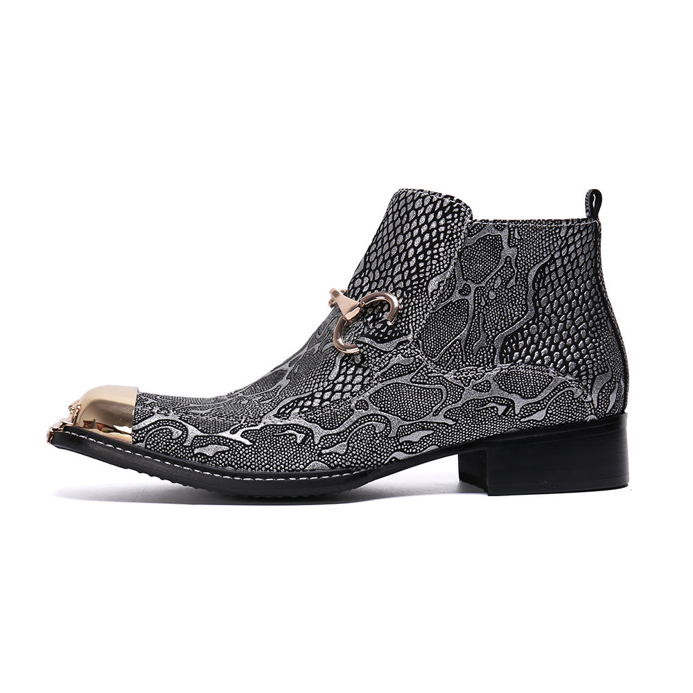 Men's Leather Martin Boots – Pointed Toe, Business – Style 59