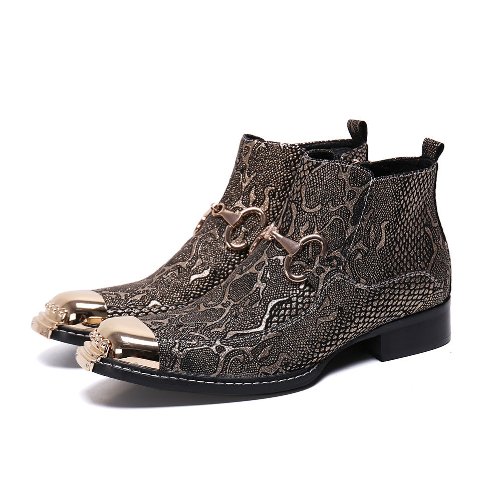 Men's Leather Chelsea Boots – Pointed Toe, British Style – Style 211