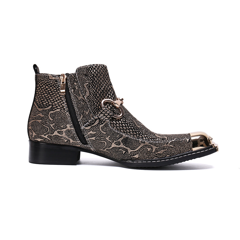 Men's Leather Chelsea Boots – Pointed Toe, British Style – Style 211