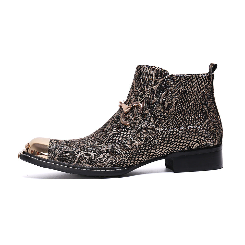 Men's Leather Chelsea Boots – Pointed Toe, British Style – Style 211