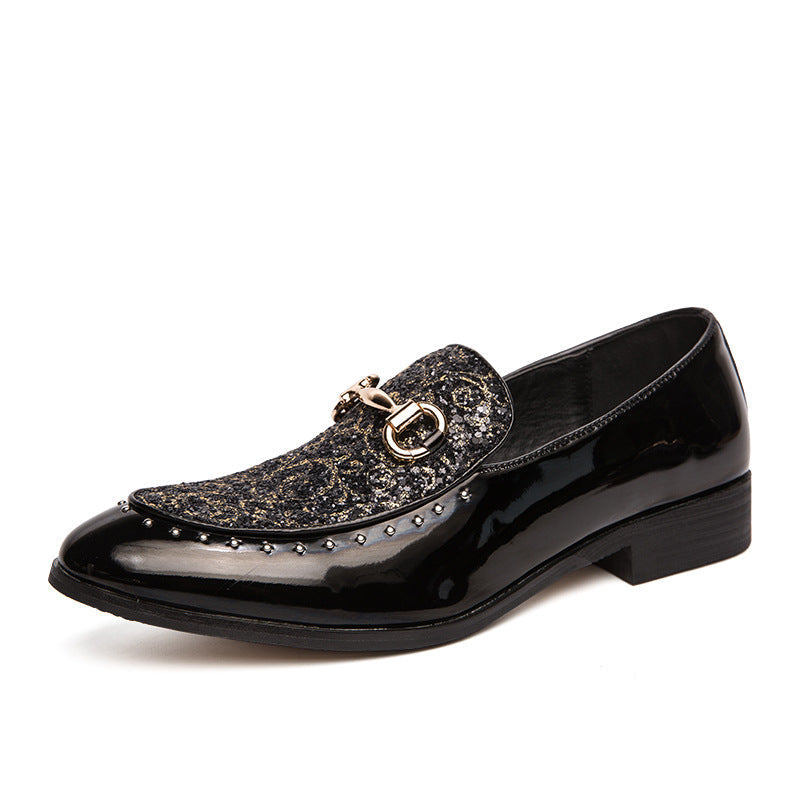 Men's Black Formal Shoes, Pointed Toe, Style 4327