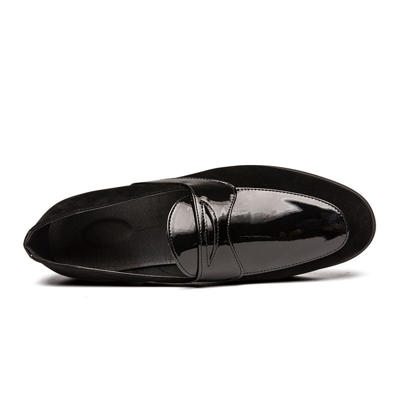 Men's Black Leather Formal Shoes, British Style, Style 6647
