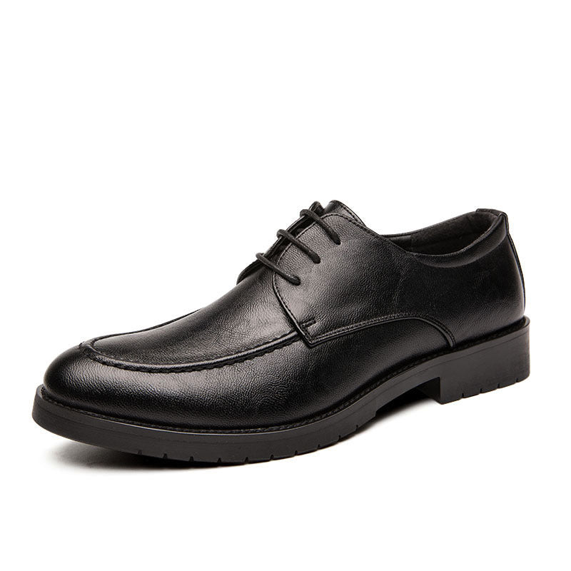Men's Black Leather Formal Shoes, Business, British Style, Style 5927