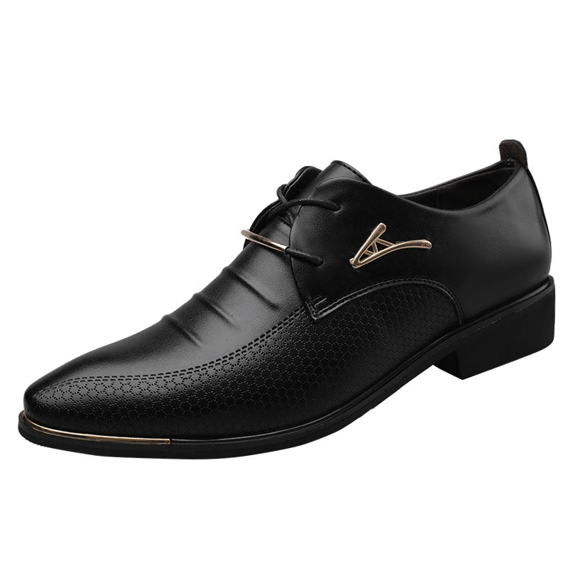 Spring new arrival: plus-size men's leather dress shoes - business formal, lace-up casual shoes