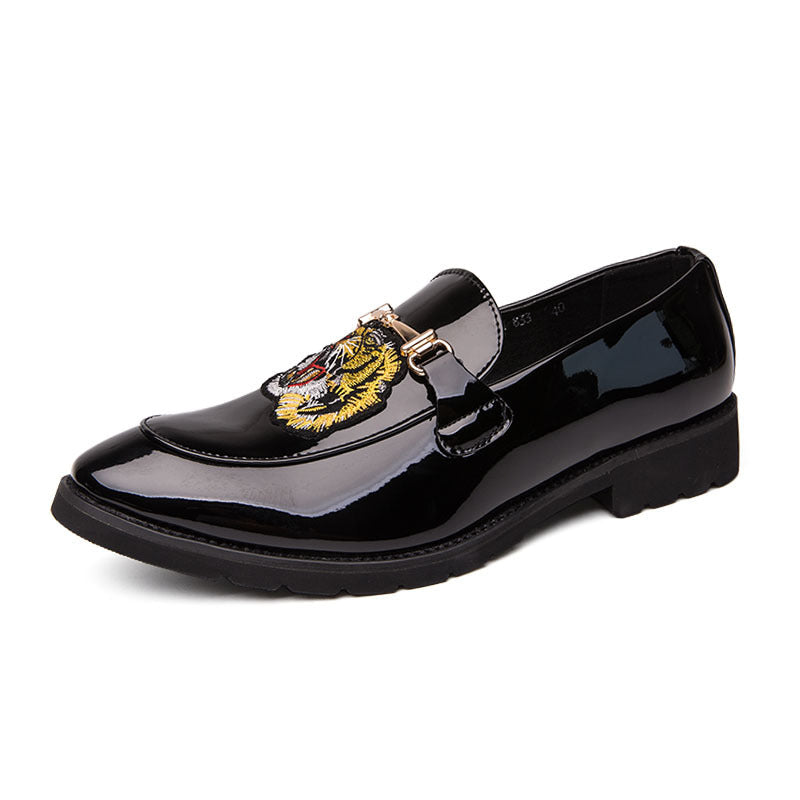 Men's Leather Formal Shoes, Embroidered, Style 1255