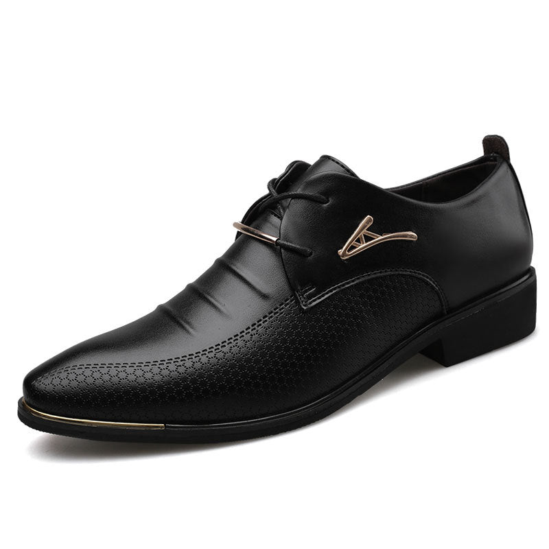 Spring new arrival: plus-size men's leather dress shoes - business formal, lace-up casual shoes