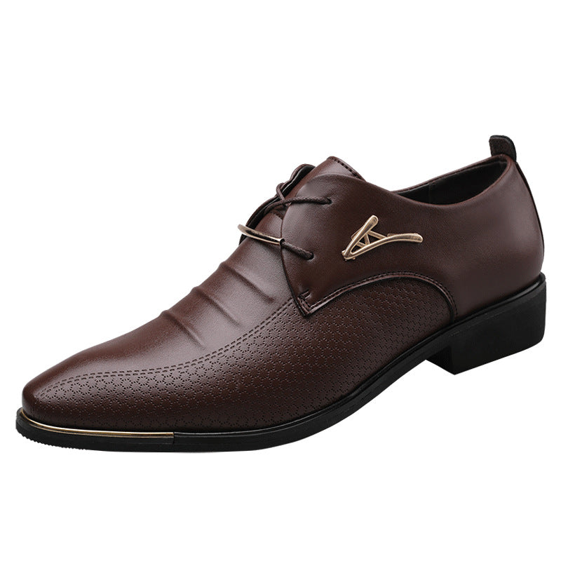 Spring new arrival: plus-size men's leather dress shoes - business formal, lace-up casual shoes