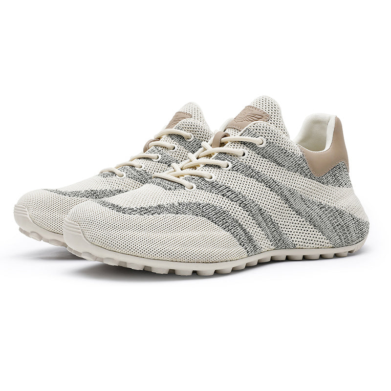 TNV Casual Leather Shoes Genuine Leather Thick Bottom Sneakers Laces Up Breathable DS3205