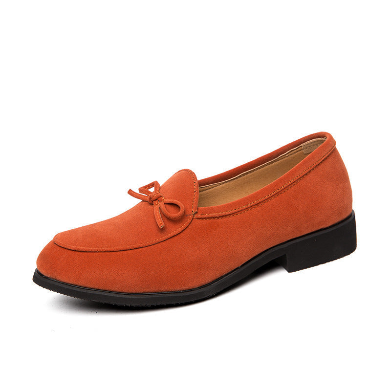 Men's Black Leather Formal Shoes, Pointed Toe, British Style, Style 5735