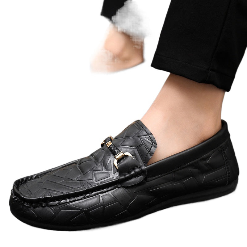 Spring and autumn social guy casual shoes trendy shoes Doudou shoes men lazy shoes cover feet and pedal men's shoes cross-border