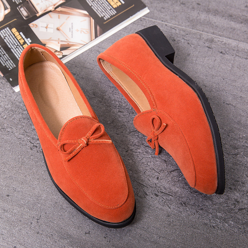 Men's Black Leather Formal Shoes, Pointed Toe, British Style, Style 9399