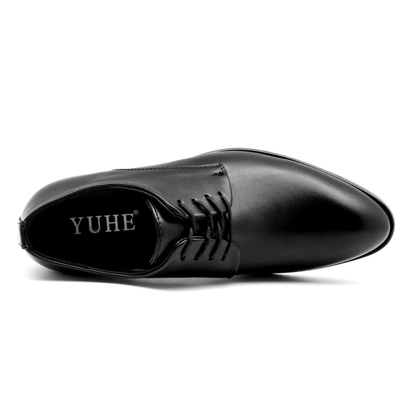 foreign pointed leather shoes mature men&#039;s formal shoes AliExpress men&#039;s Derby business leather shoes leisure