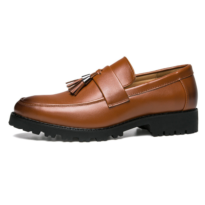 British men's pointed casual leather shoes nightclub hairstylist increases smesand slack shoes retro matching men's shoes
