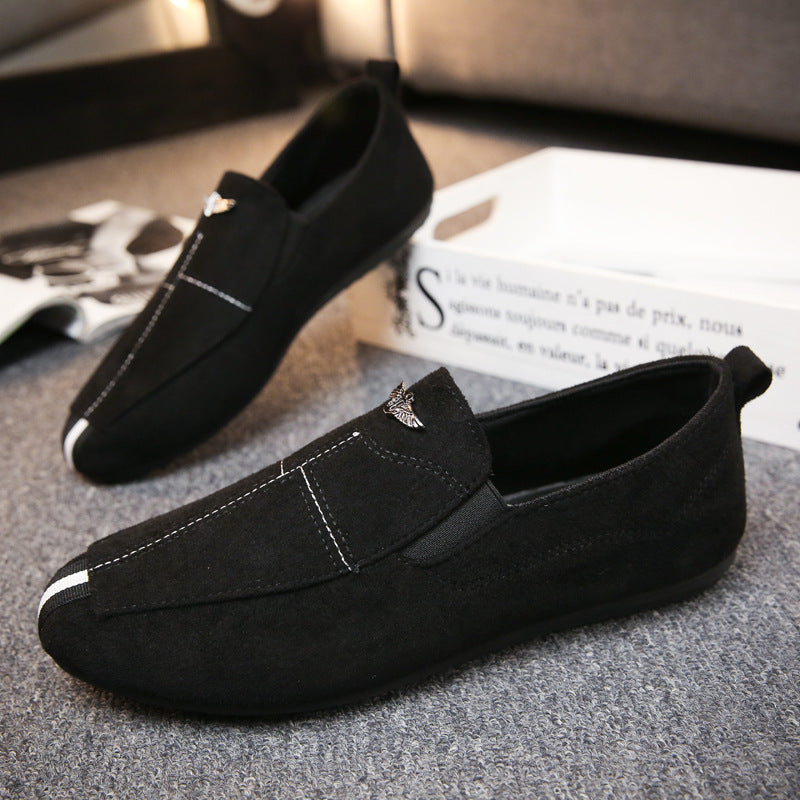 Men's Black Loafers, Breathable, Style 1335