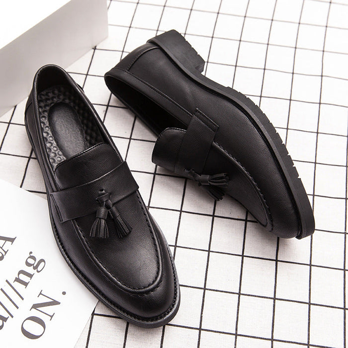 Cross-border casual leather shoes men's Korean version of the trend British one foot men's shoes business flow Su leather shoes lazy small leather shoes(P)