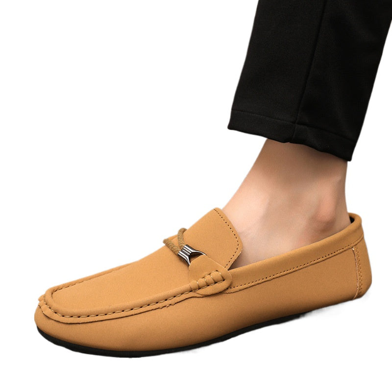 Spring and summer casual shoes trendy shoes men's foot-fitting Doudou shoes men's lazy shoes foot-fitting trend one-pedal men's shoes cloth shoes