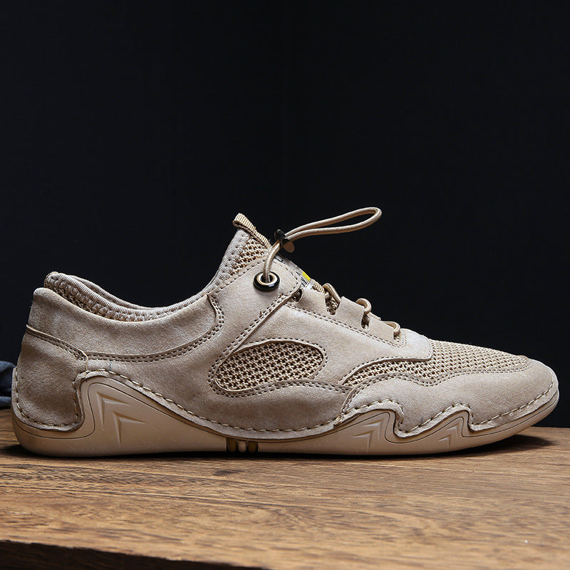 2024 popular style summer air-permeable net eight claw fish bean men's shoes sports leisure soft-soled men's shoes.