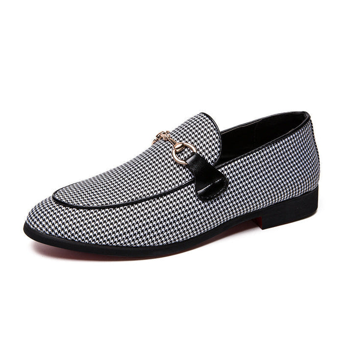 Small leather shoes men's Korean version of the trend of a thousand birds Glofu bean shoes men's European station British wind men's shoes big size 47(P)