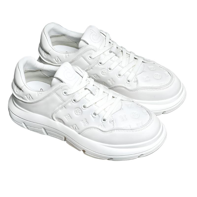 TNV Casual Leather Shoes Genuine Leather Thick Bottom Sneakers Laces Up autumn winter Breathable DS02856