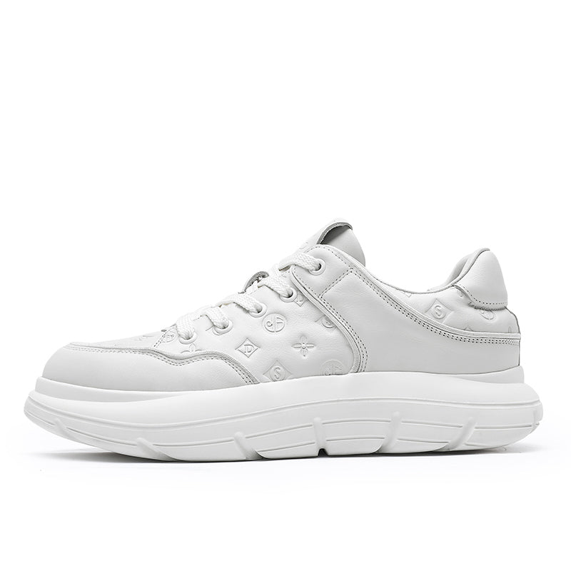 TNV Casual Leather Shoes Genuine Leather Thick Bottom Sneakers Laces Up autumn winter Breathable DS02856