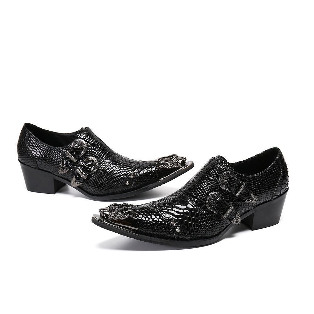 Men's Leather Casual Shoes – Pointed Toe, Business – Style 54