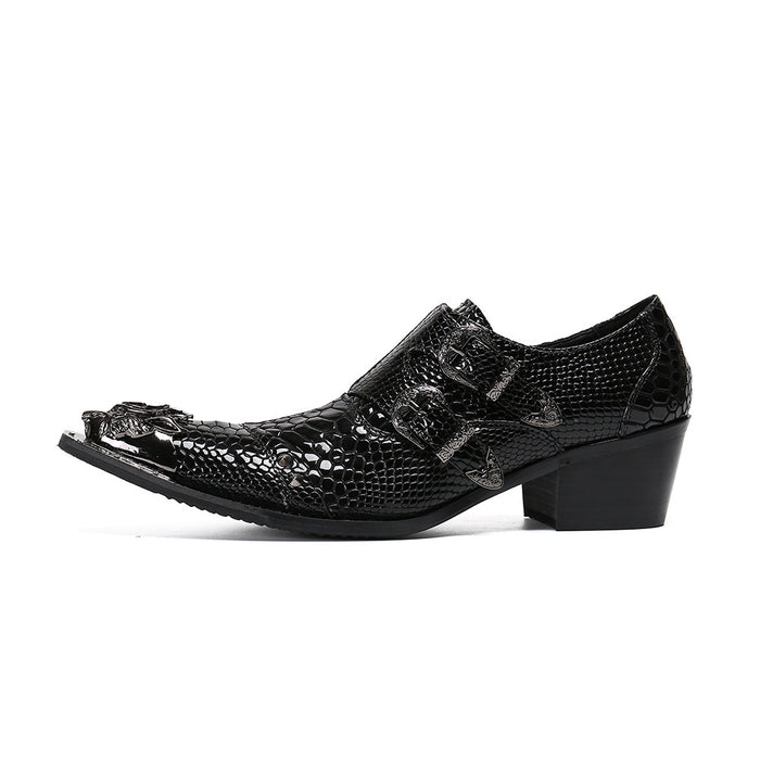 Men's pointed-toe low-top men's shoes, British patent leather, trendy men's shoes, foreign trade shoes, business casual men's shoes, slip-on shoes
