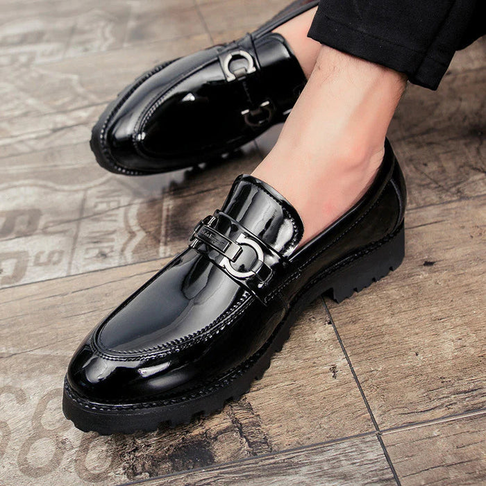 2025 Summer New Men's Casual Leather Shoes Korean Style Trendy Men's Fashion Casual Versatile Slip-on Loafers(P)