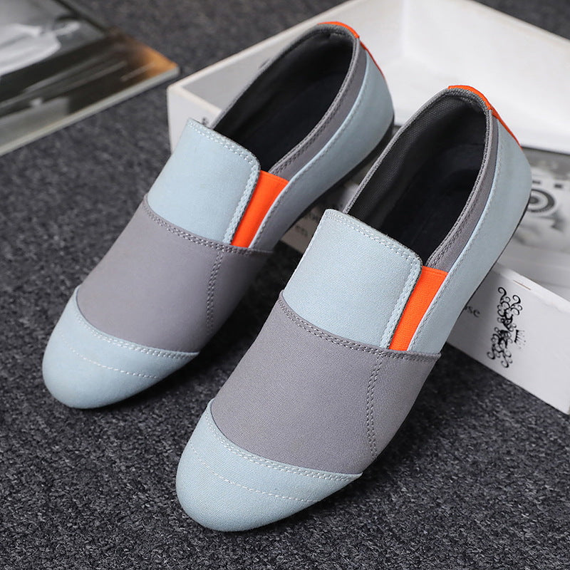 2024 summer new bean shoes men's Korean version of a hundred lazy shoes a foot of social tide shoes casual breathable cloth shoes