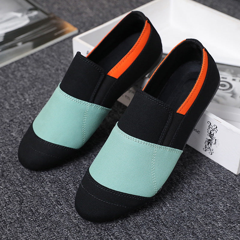 2024 summer new bean shoes men's Korean version of a hundred lazy shoes a foot of social tide shoes casual breathable cloth shoes