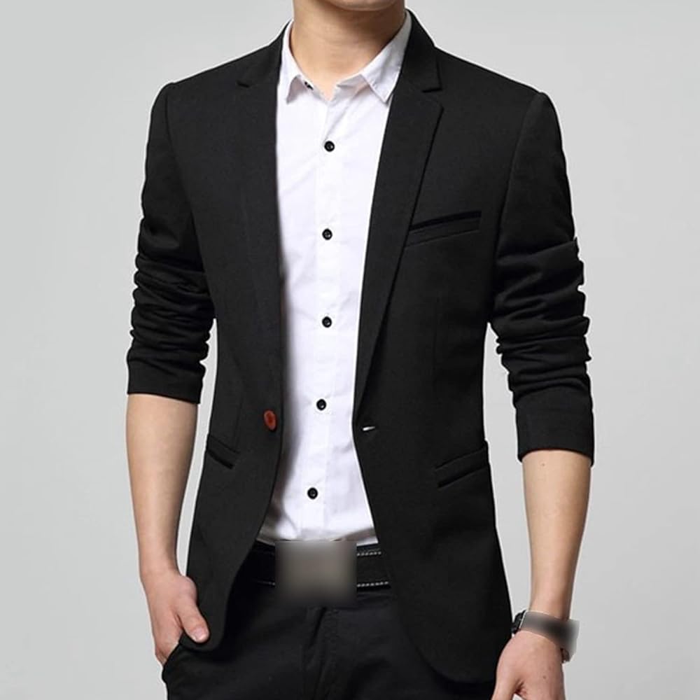 Suit Jacket Men CTPDG Men's Fashion Casual Suit Jacket Slim Fit