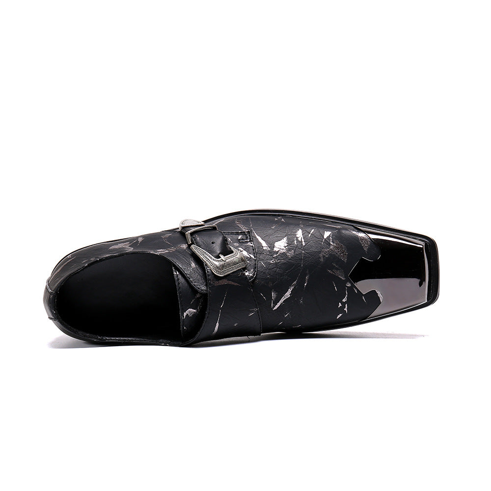 Men's Leather Loafers – Rhinestone Detail – Style 60