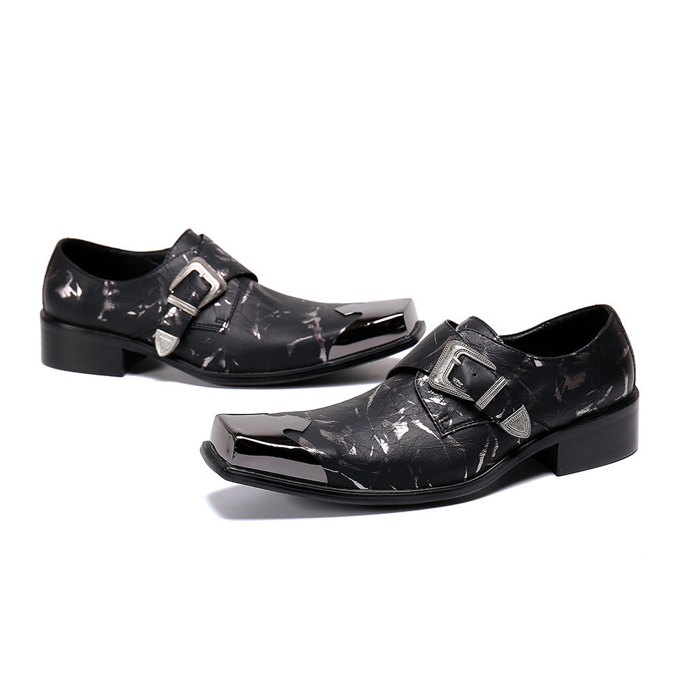 Men's Leather Loafers – Rhinestone Detail – Style 60