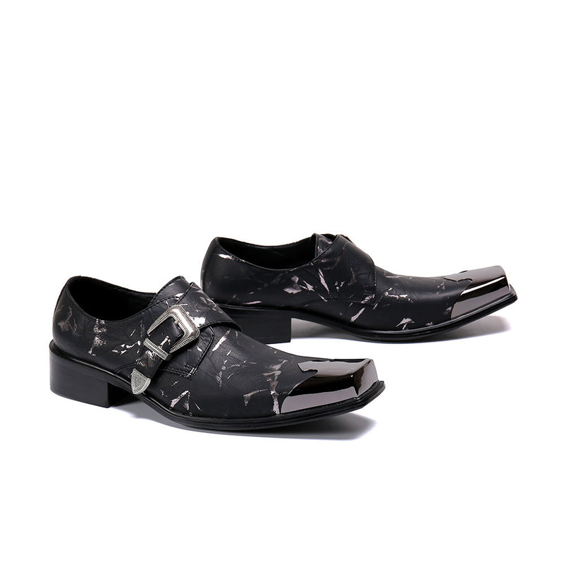 Men's Leather Loafers, Rhinestone Detail, Style 60
