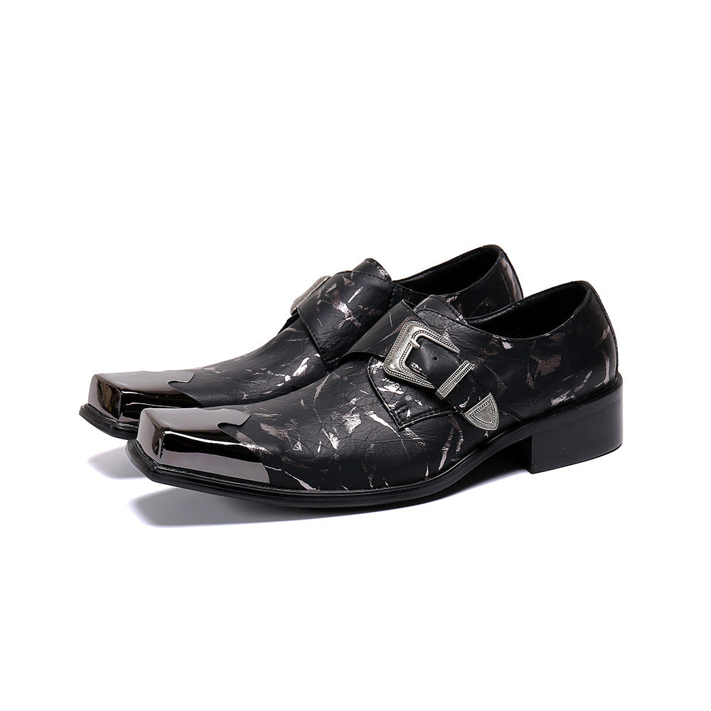 Men's Leather Loafers – Rhinestone Detail – Style 60