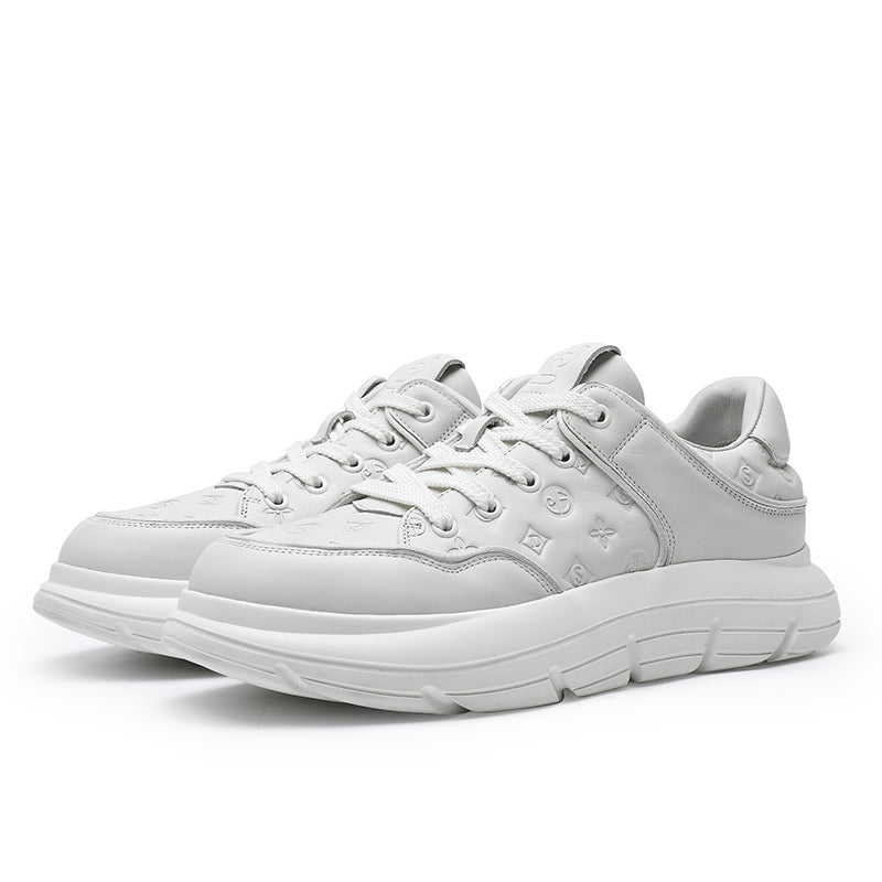 TNV Casual Leather Shoes Genuine Leather Thick Bottom Sneakers Laces Up autumn winter Breathable DS02856