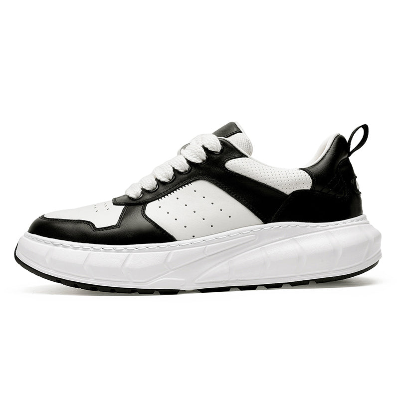 TNV Casual Shoes Thick Bottom Leather Sneaker Laces Up Summer Breathable DS3350