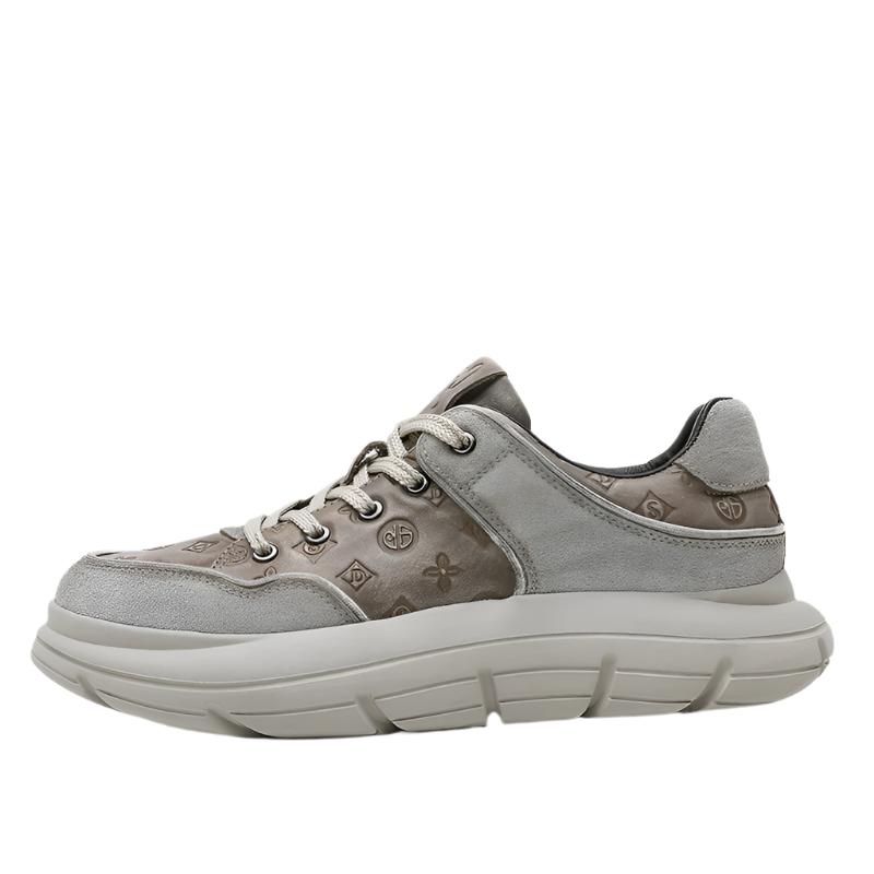 TNV Casual Leather Shoes Genuine Leather Thick Bottom Sneakers Laces Up autumn winter Breathable DS02856