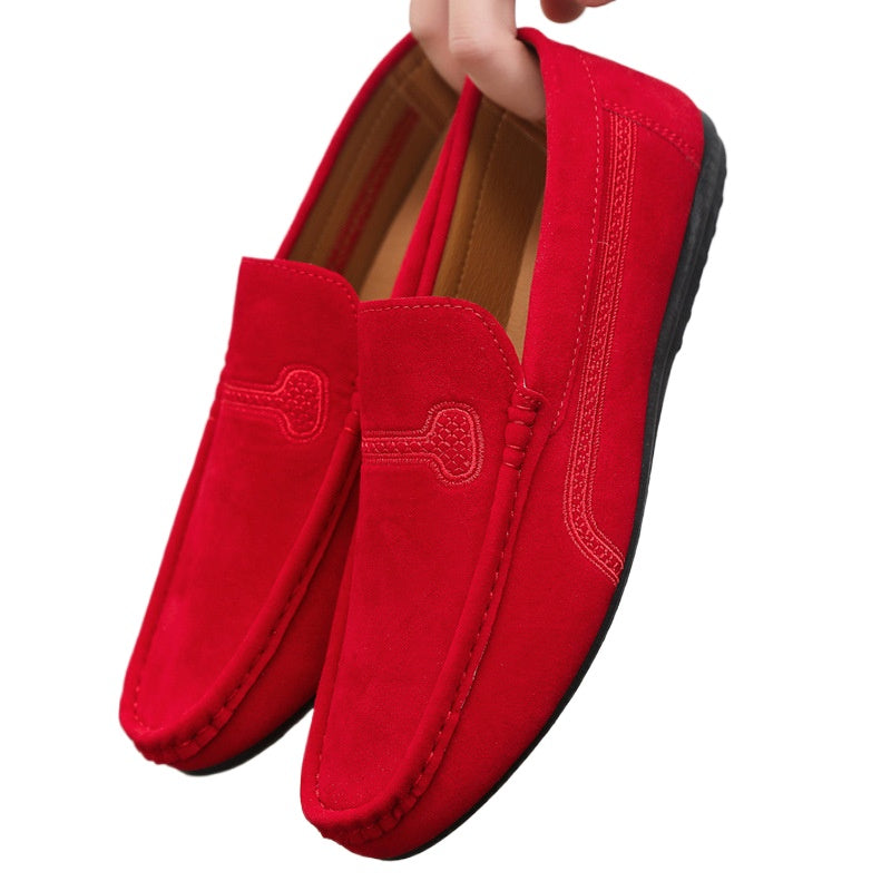 Spring and summer Doudou shoes men's casual shoes cloth shoes lazy shoes driving breathable one pedal men's shoes foreign trade large size 4546
