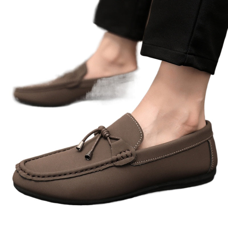 Spring and summer casual shoes trendy shoes men's foot-fitting Doudou shoes men's lazy shoes foot-fitting trend one-pedal men's shoes cloth shoes