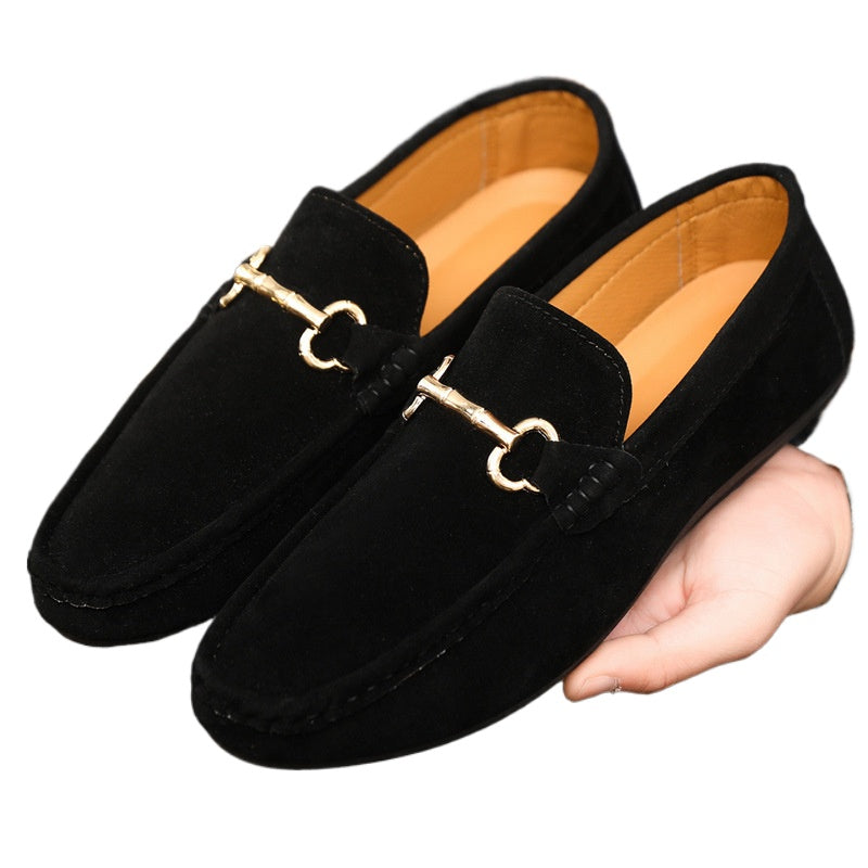 Spring and summer Doudou shoes men's casual shoes cloth shoes lazy shoes driving breathable one pedal men's shoes foreign trade large size 4546