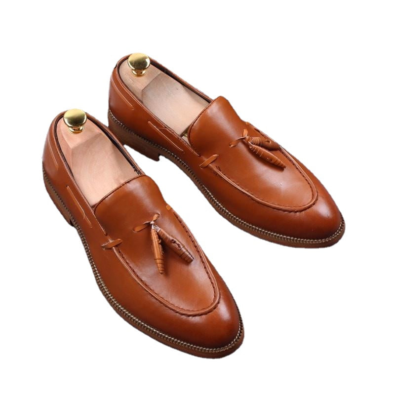 men loafer leather shoes