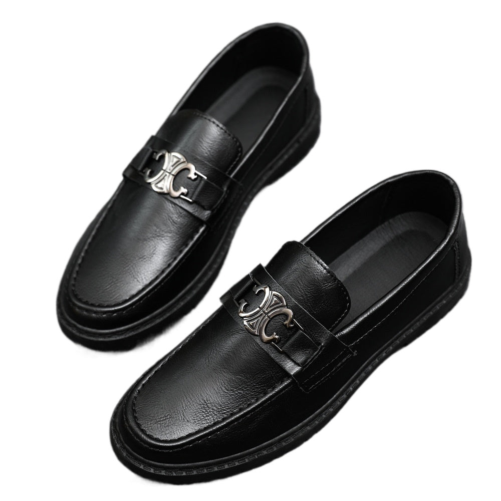 2024 summer new loafers casual board shoes work black trend fashion men's shoes versatile and comfortable men's shoes