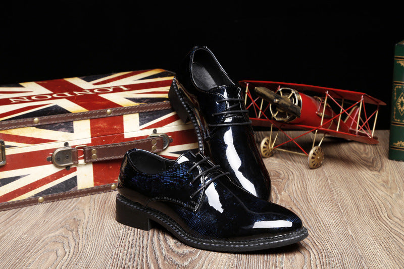 Leather shoes men's business formal casual spring and autumn British Korean version waterproof non-slip inner heightened suit groom wedding shoes