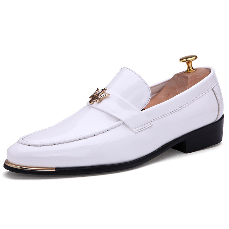 Men's Black Leather Formal Shoes, Pointed Toe, Business, Style 4151